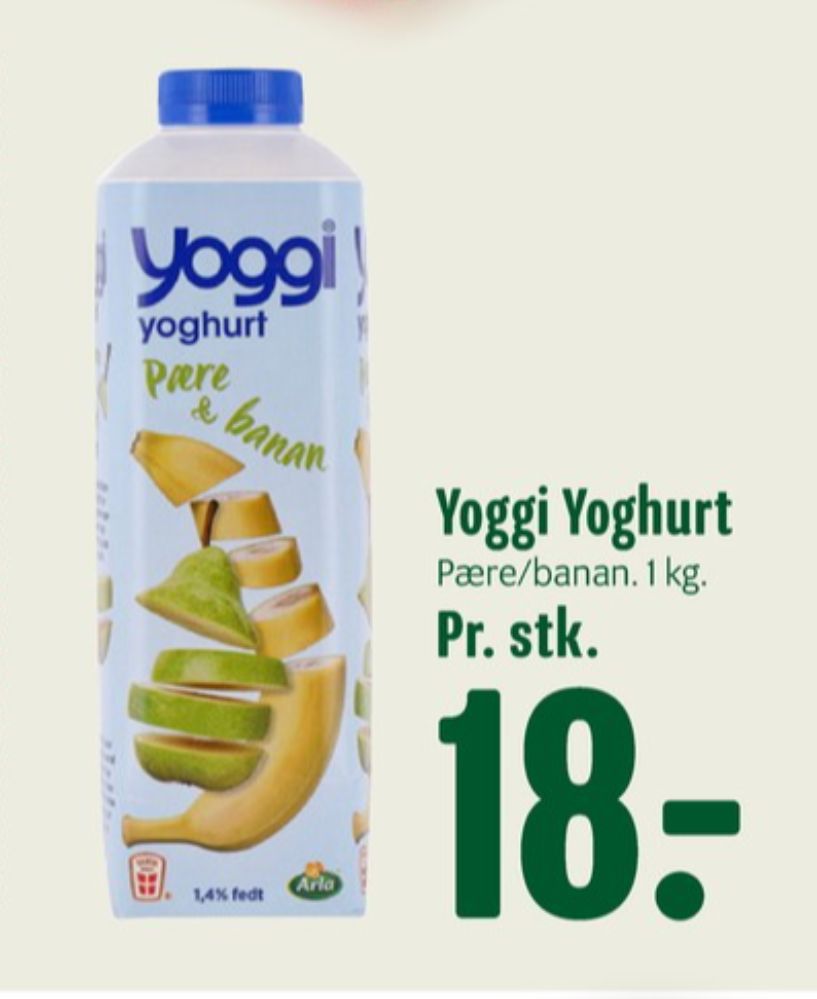 Yoggi, Pære & Banan Yoghurt 