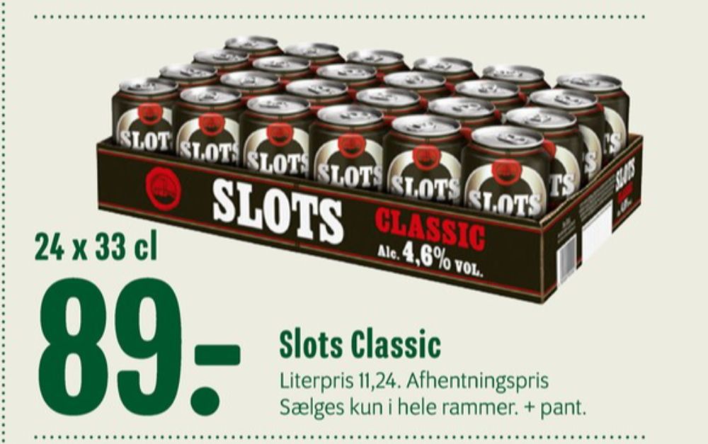 Slots Classic, Øl 24 pk.