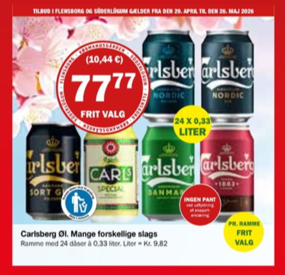 Carlsberg Nordic Pilsner, Øl - Alkoholfri 24 pk.