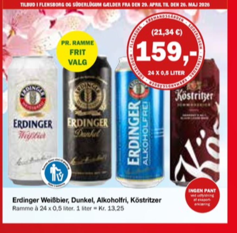 Erdinger, Øl - Alkoholfri 24 pk.