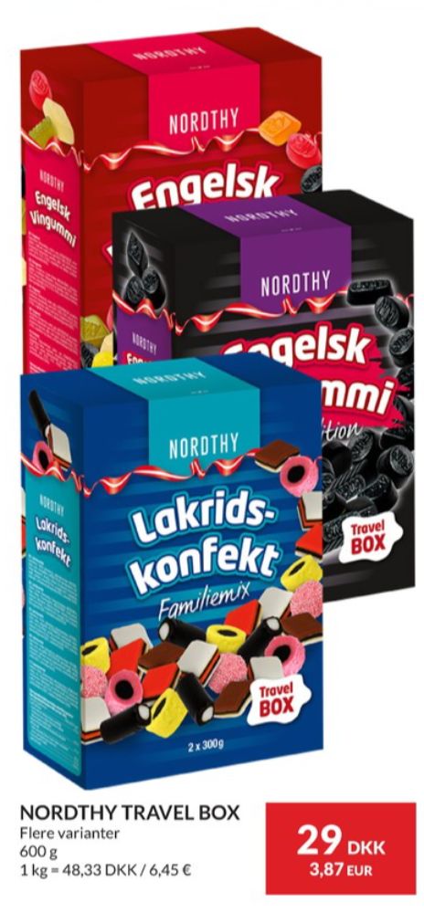 Nordthy Travel Box, Engelsk Vingummi Black Edition