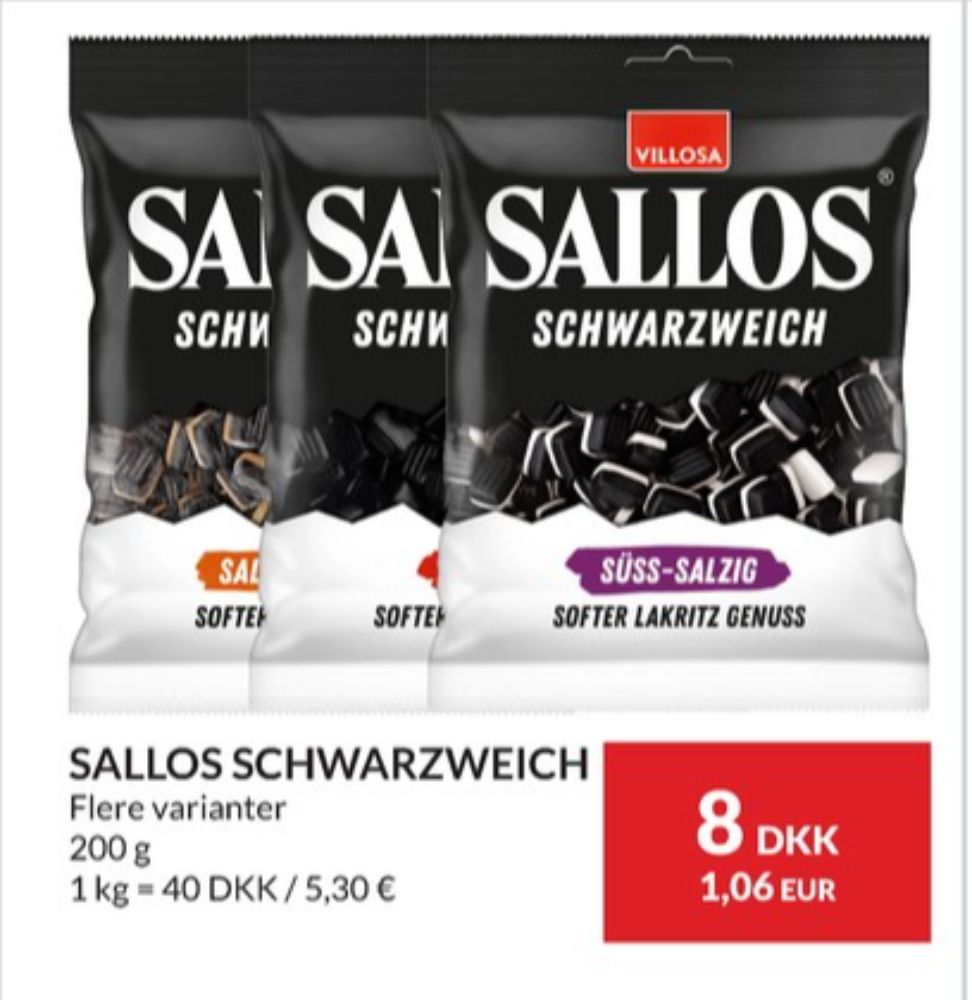 Sallos Schwarzweich Klassisk, Lakrids