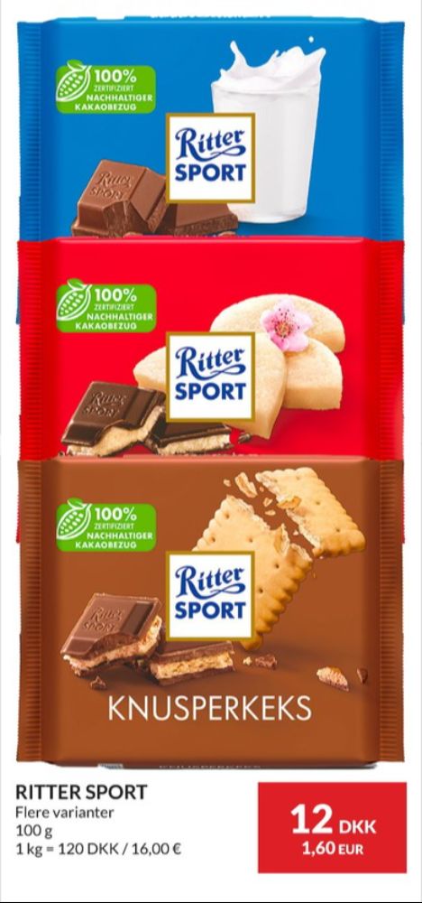 Ritter Sport, Chokoladeplade Marzipan