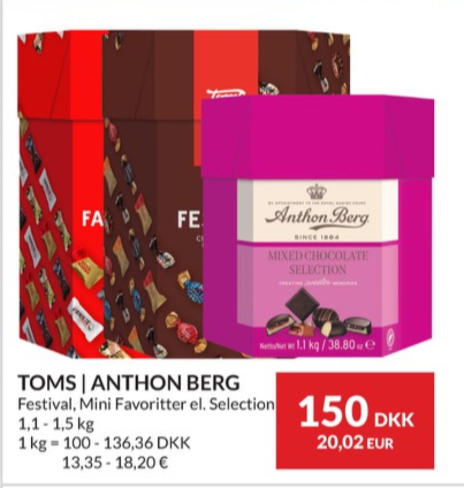 Toms Festival, Dessertchokolade