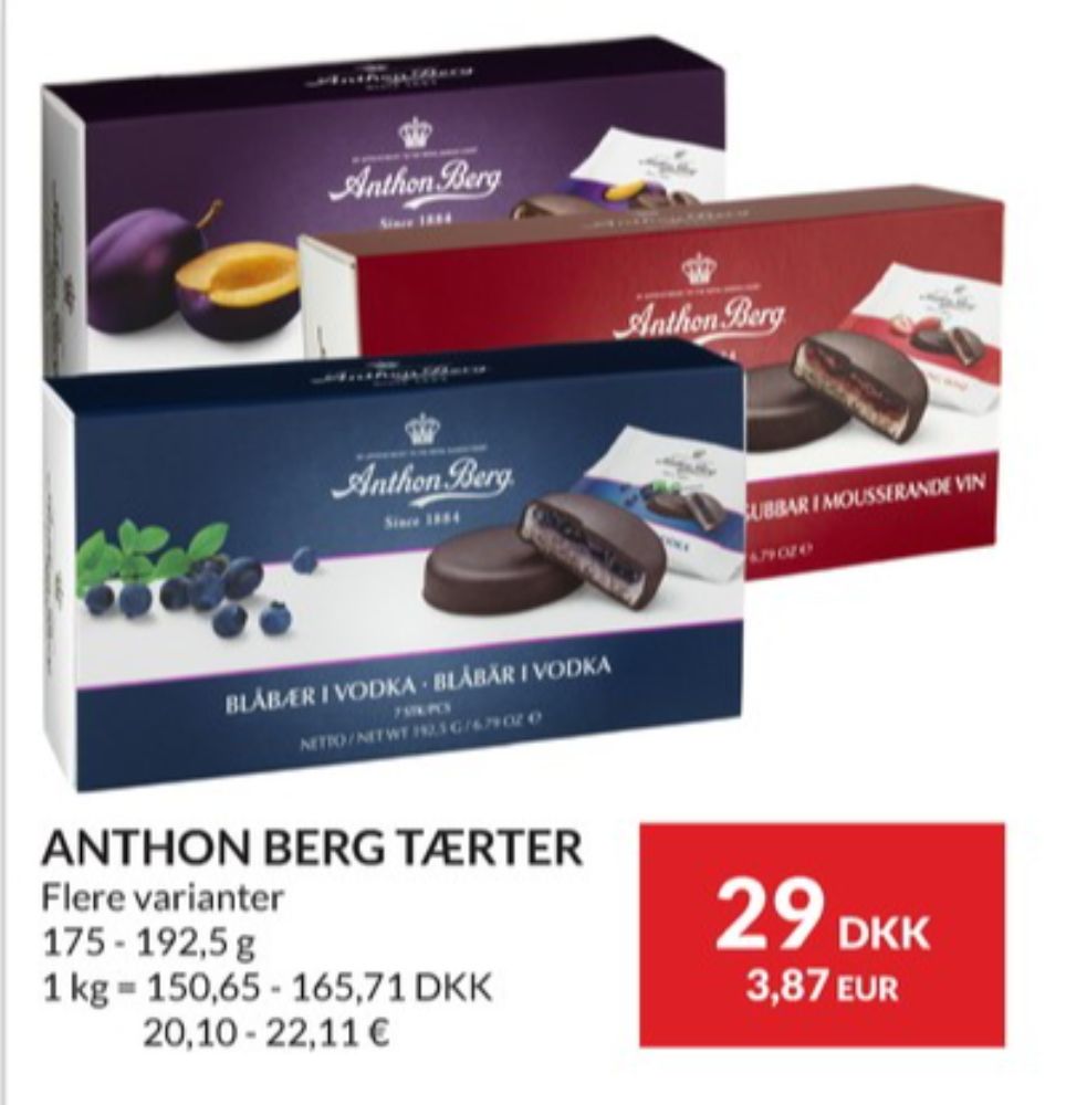 Anthon Berg, Marcipantærter Jordbær i Champagne