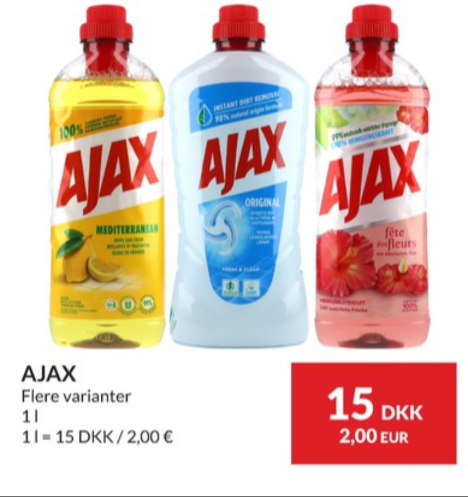 Ajax, Rengøring - universal