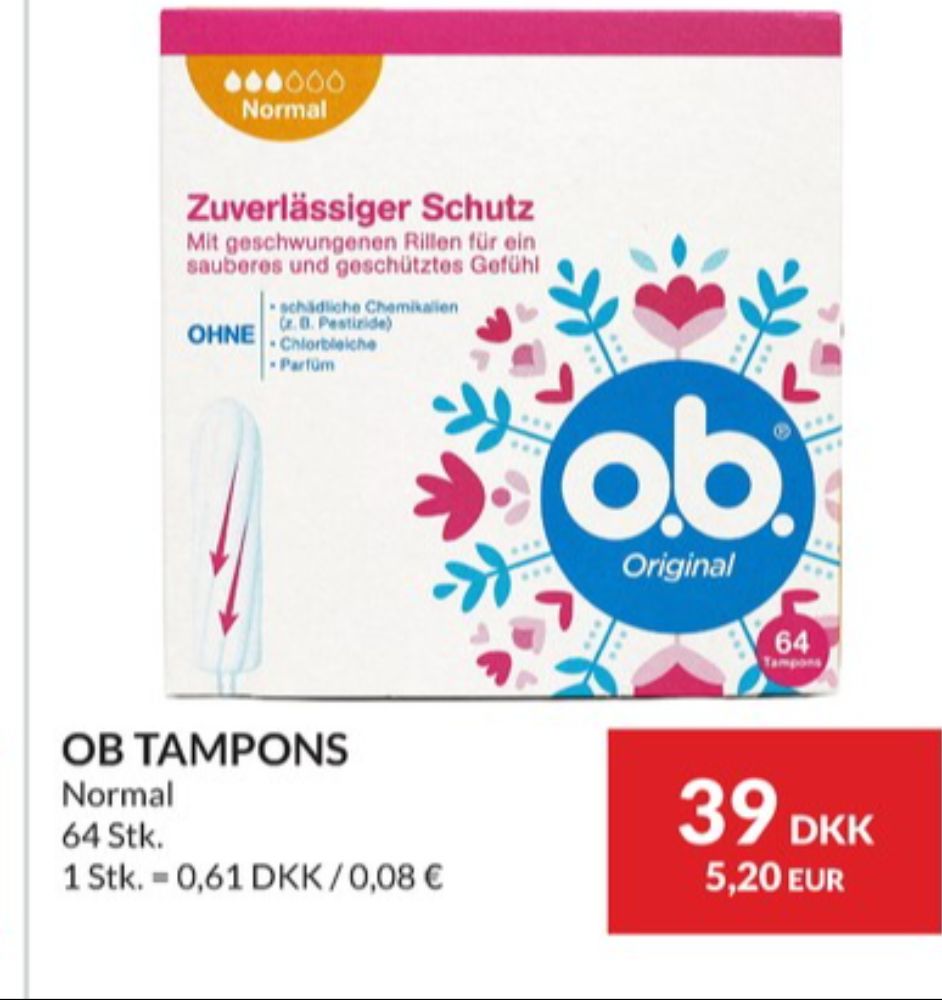 o.b., Tamponer