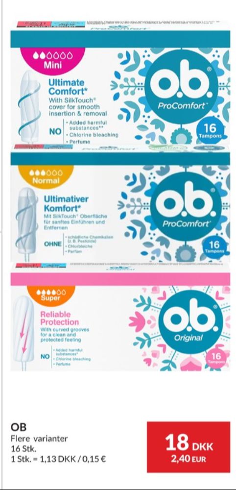 o.b., Tamponer