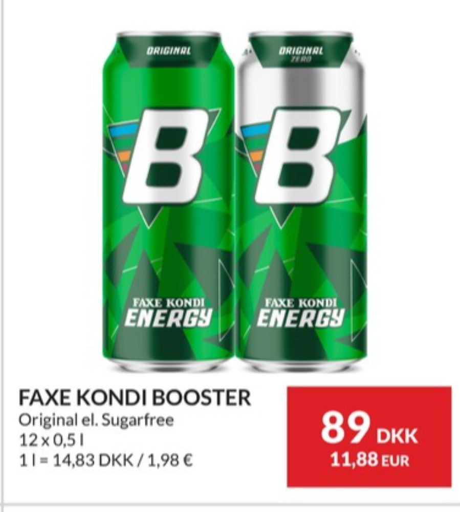 Faxe Kondi Energy, Energidrik 12 pk.