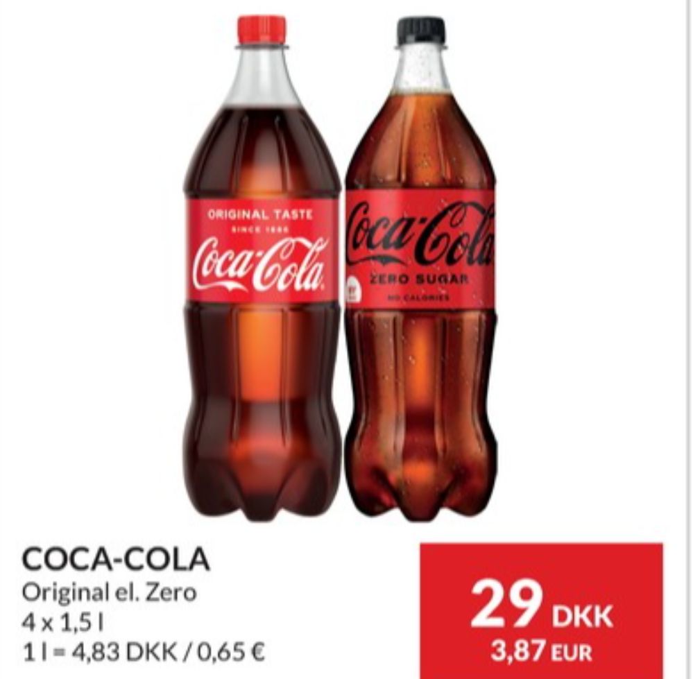 Coca Cola Zero, Cola 4 pk.