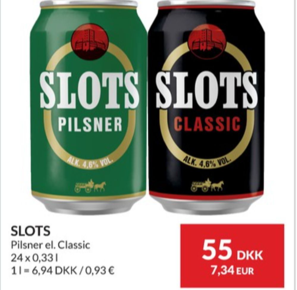 Slots Classic, Øl 24 pk.