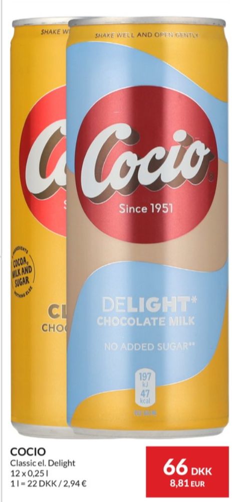 Cocio, Chokolademælk Delight 12 pk.