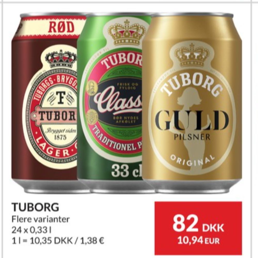 Tuborg Rød, Øl 24 pk.
