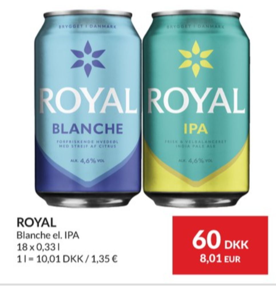 Royal Blanche, Øl 18 pk.