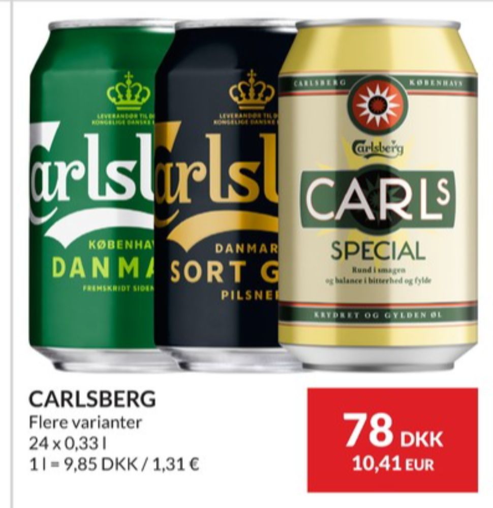 Carlsberg Pilsner, Øl 24 pk.
