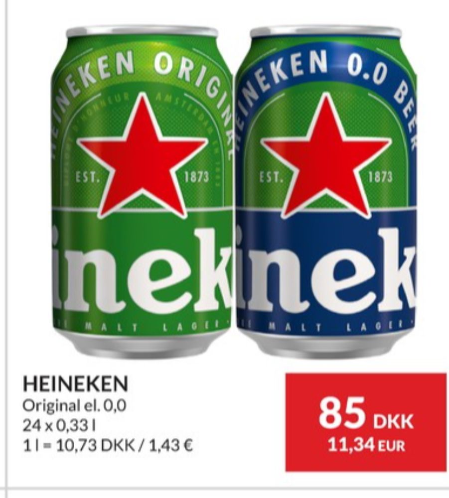 Heineken, Øl 24 pk.