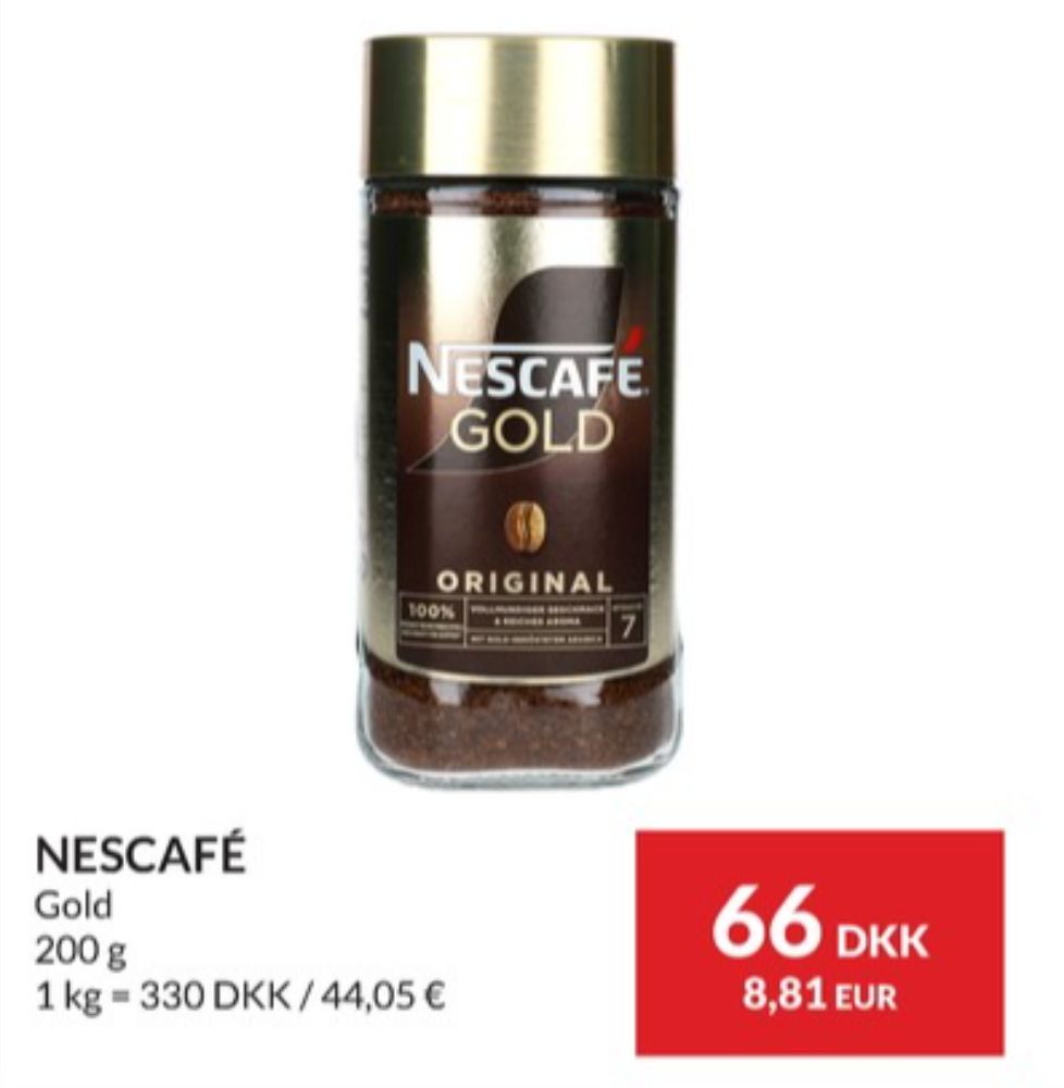Nescafe Gold, Instant Kaffe