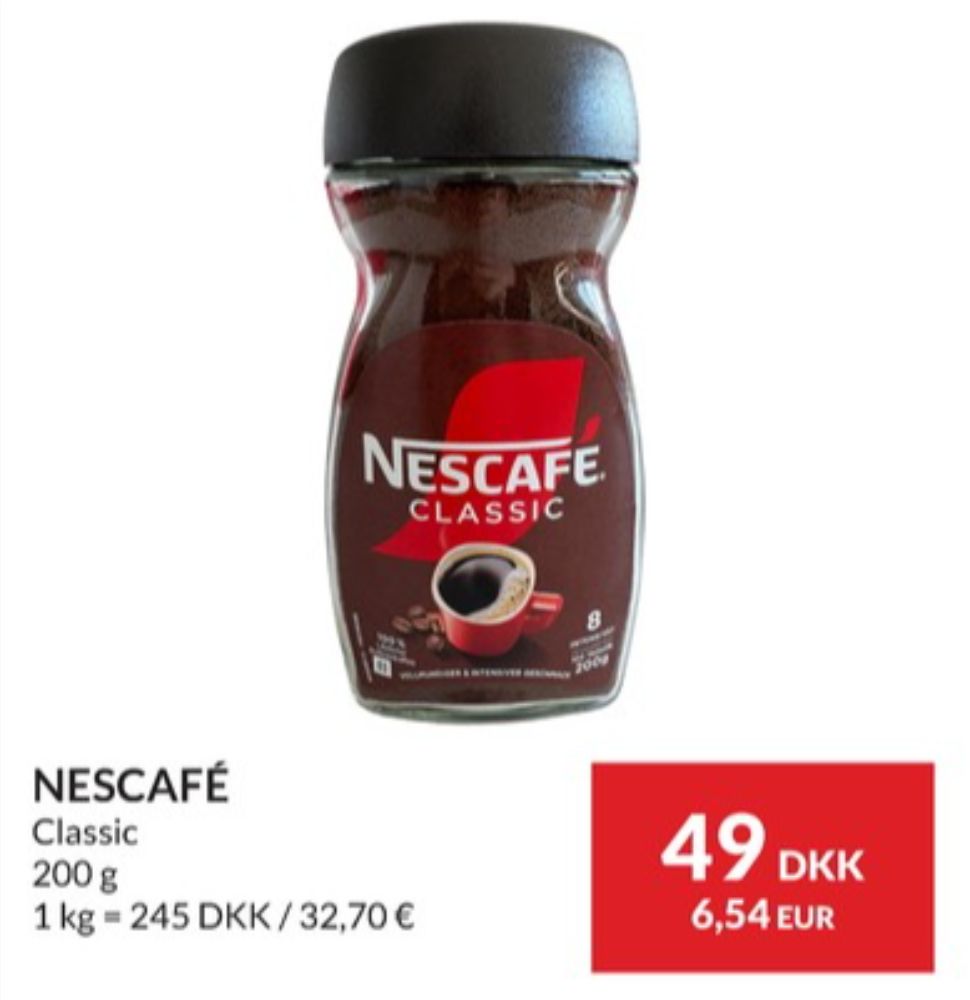 Nescafe Classic, Instant Kaffe