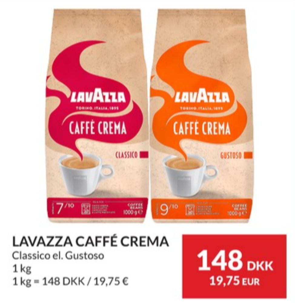 LavAzza Caffe Crema Classico, Kaffebønner