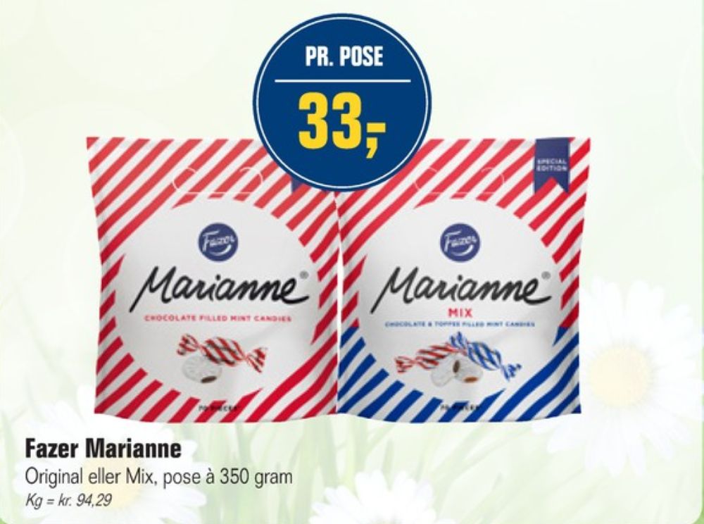 Fazer Marianne, Bolsjer