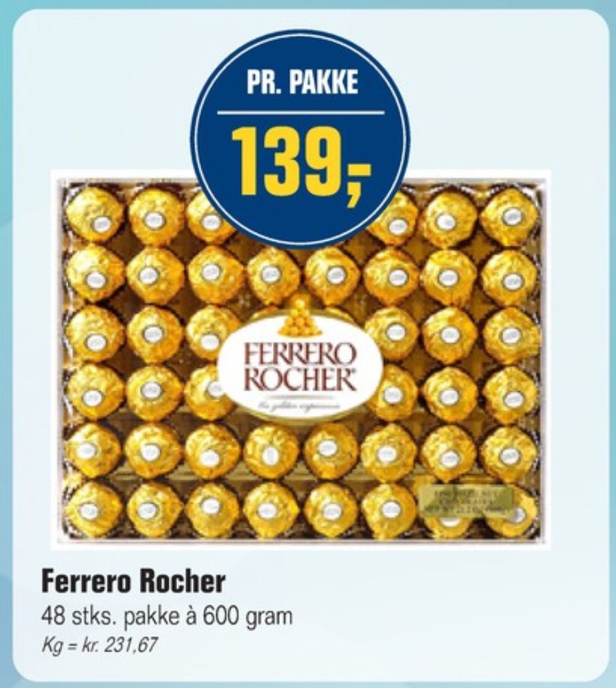Ferrero Rocher, Dessertchokolade