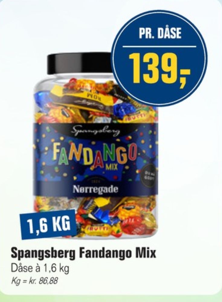 Spangsberg Fandango Mix, Dessertchokolade