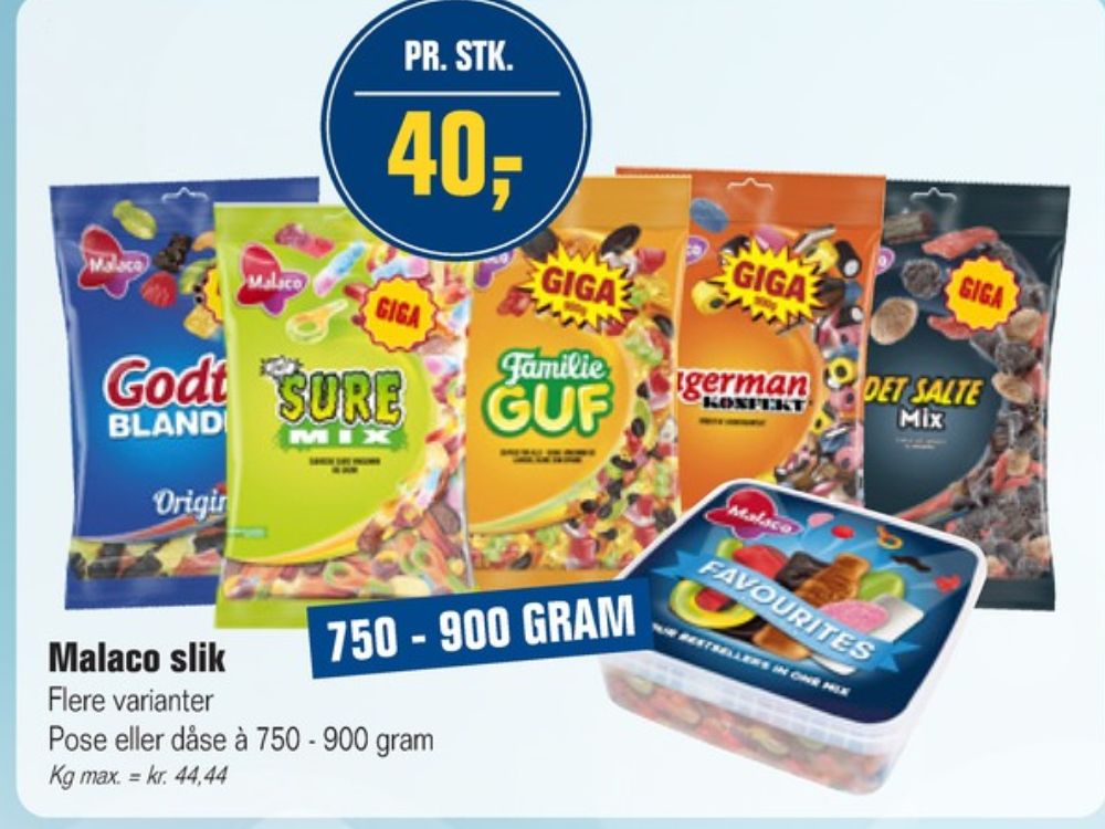 Malaco Godt & Blandet, Slikposer