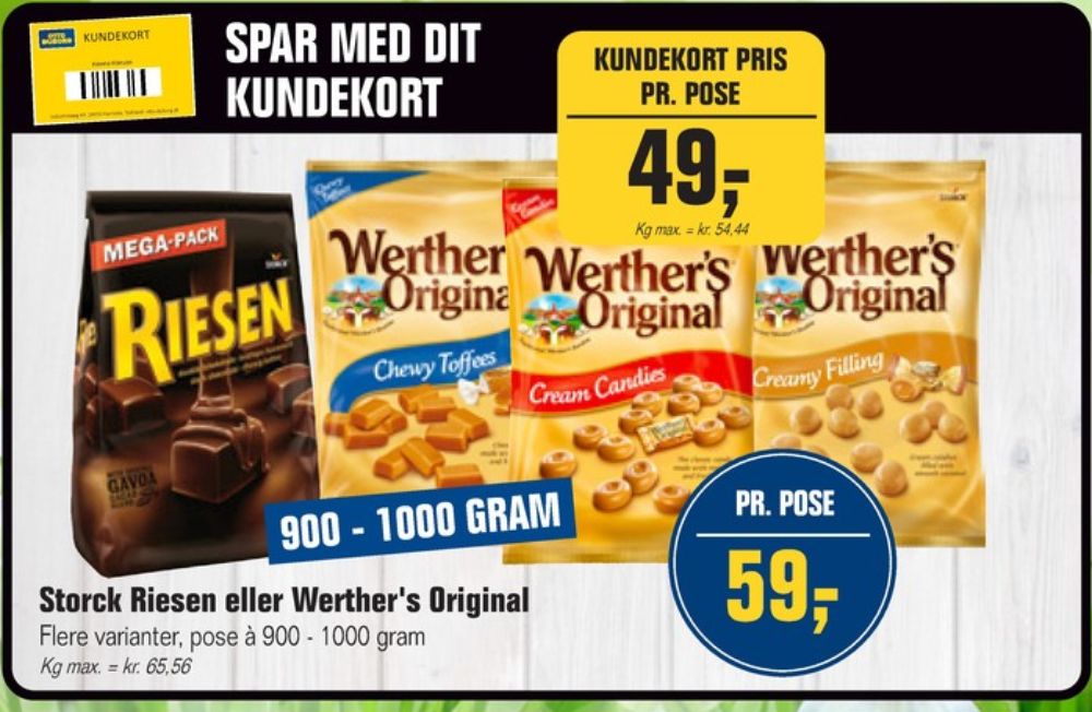 Werthers Original, Karameller Cream Candies