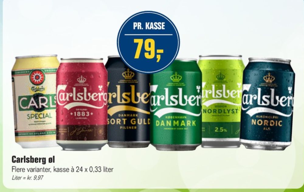 Carlsberg Nordic Ale, Øl - Alkoholfri 24 pk.