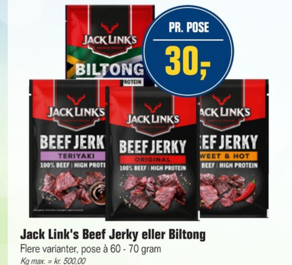 Jack Links, Tørret kød