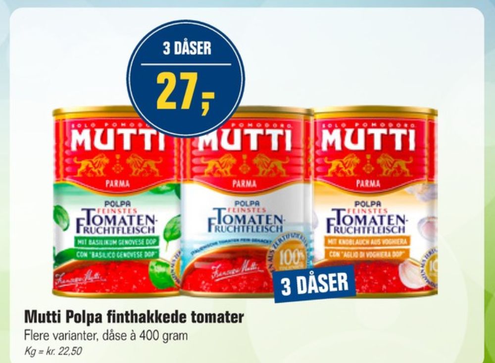 Mutti, Hakkede tomater