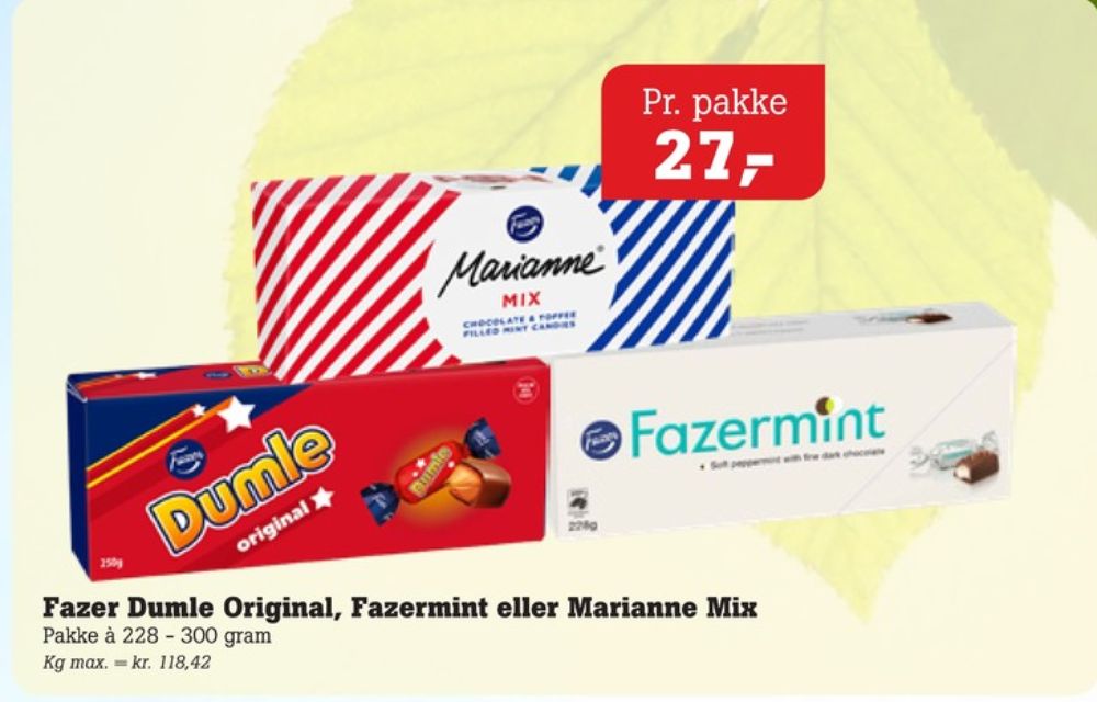 Fazer Fazermint, Dessertchokolade