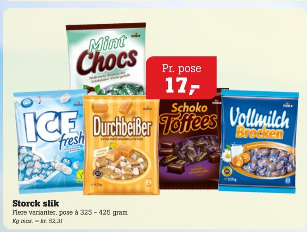 Storck Mint Chocs, Karameller