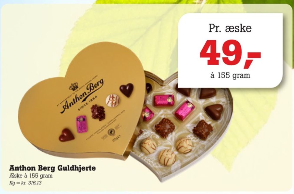 Anthon Berg Hjerteæske, Dessertchokolade