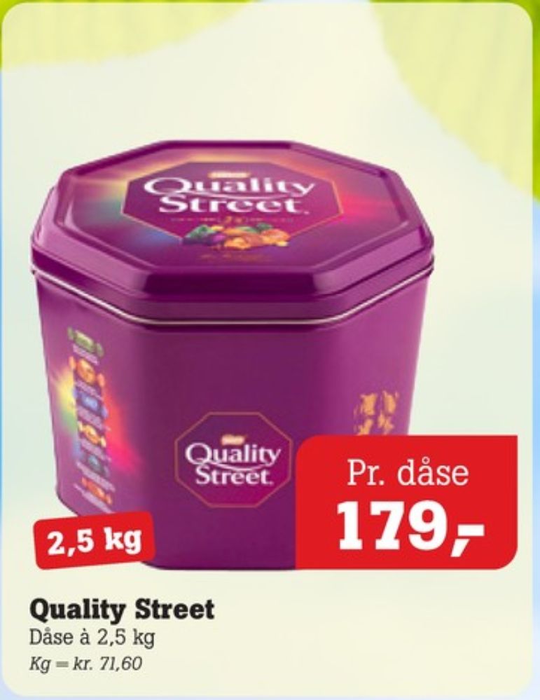 Quality Street, Dessertchokolade