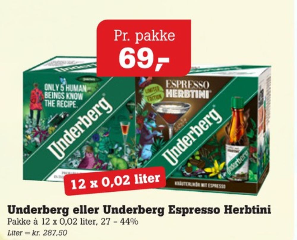 Underberg Espresso Herbtini, Bitter