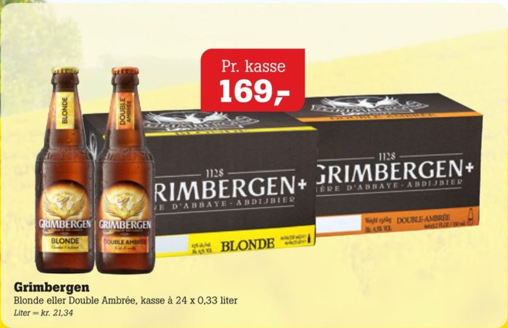 Grimbergen Blonde, Specialøl 24 pk.