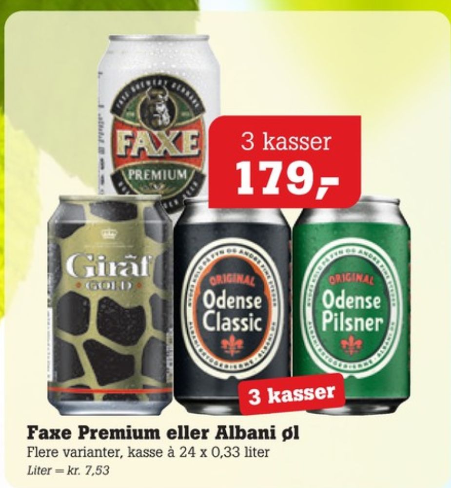 Faxe Premium, Øl 24 pk.