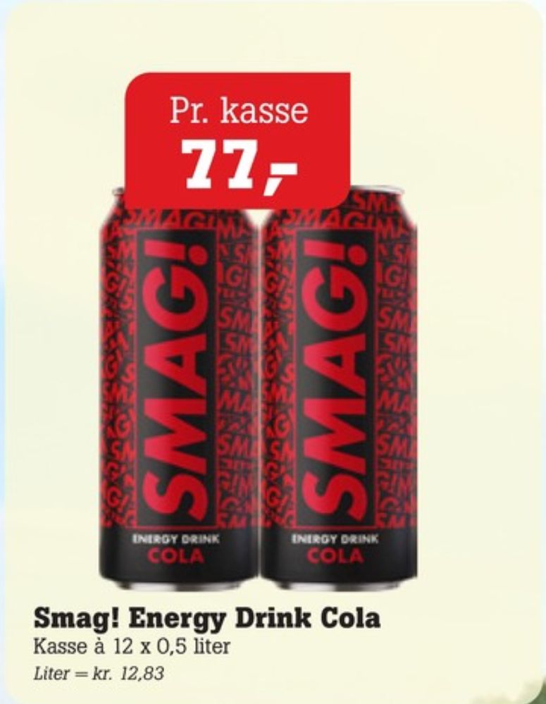 Smag! Cola, Energidrik 12 pk.