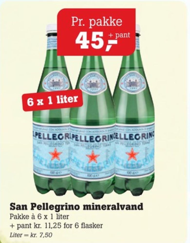 San Pellegrino, Mineralvand med brus 6 pk.