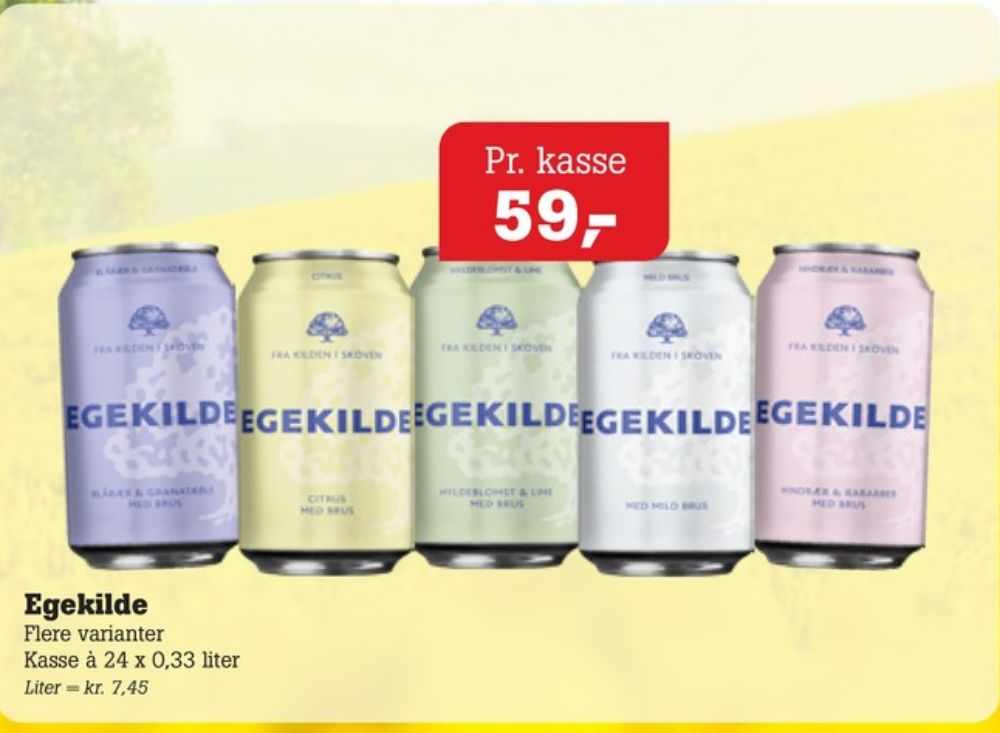 Egekilde Citrus, Mineralvand med brus 24 pk.