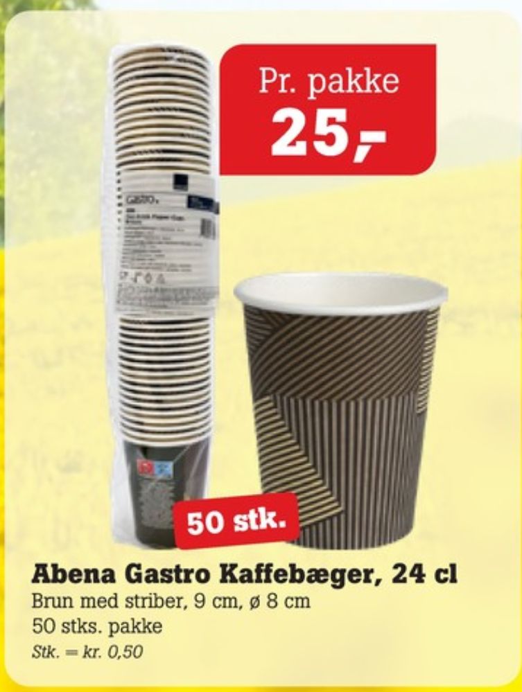 Abena, Engangskopper