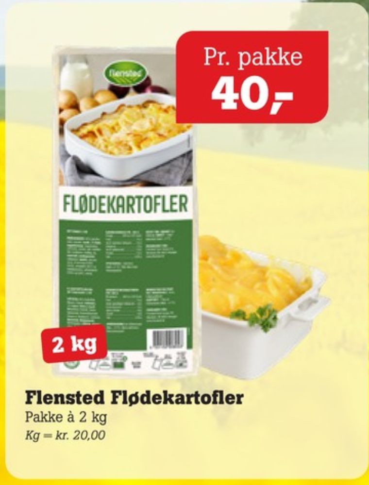 Flensted, Flødekartofler