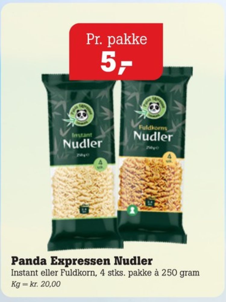 Panda Expressen , Fuldkornsnudler