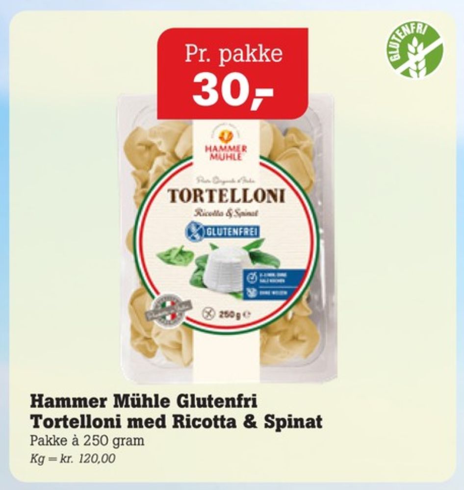 Hammer Mühle, Tortelloni Ricotta e Spinaci