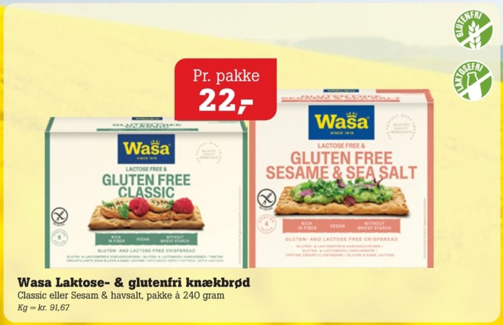 Wasa, Naturell Knækbrød