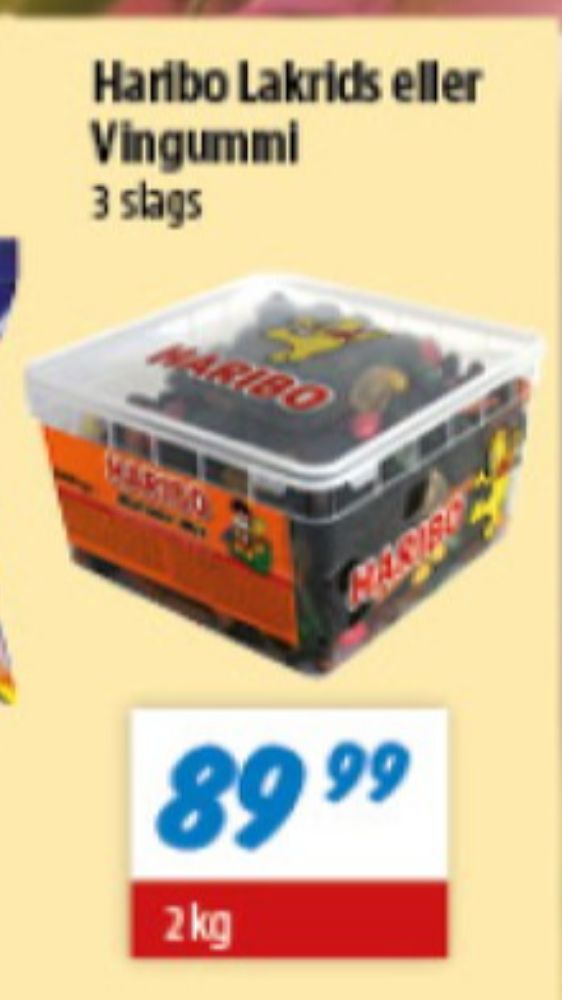 Haribo, Slikbøtter