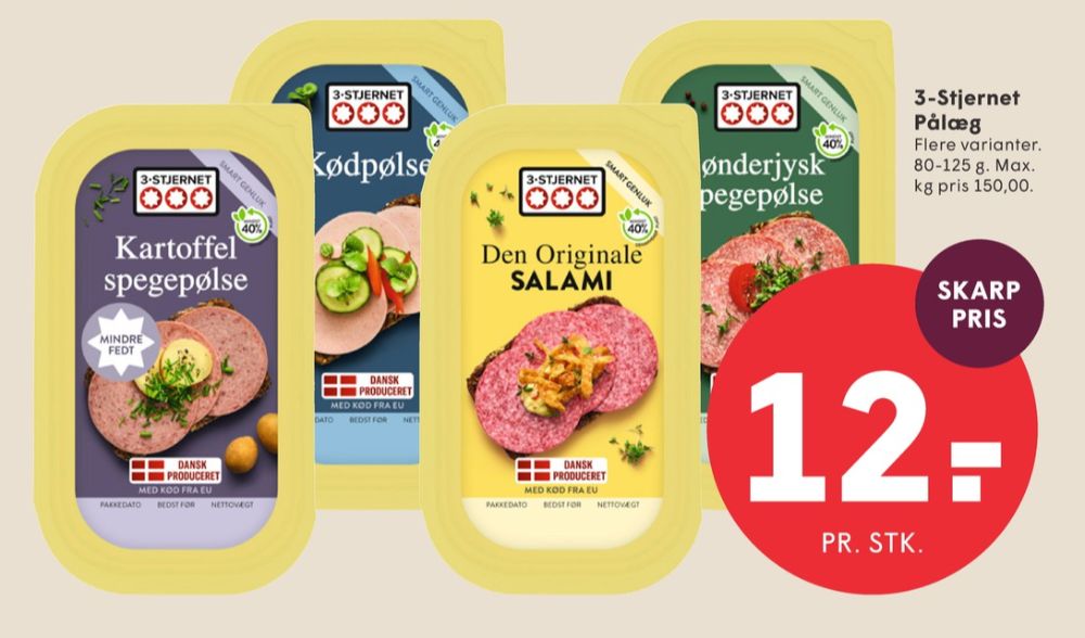3-stjernet Gul bordpak, Sønderjysk Spegepølse