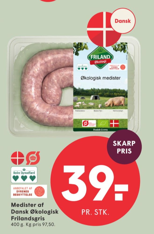 FRILAND Frilandsgris, Medister