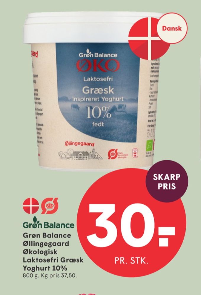 Grøn Balance Øllingegaard, Græsk Yoghurt 10%